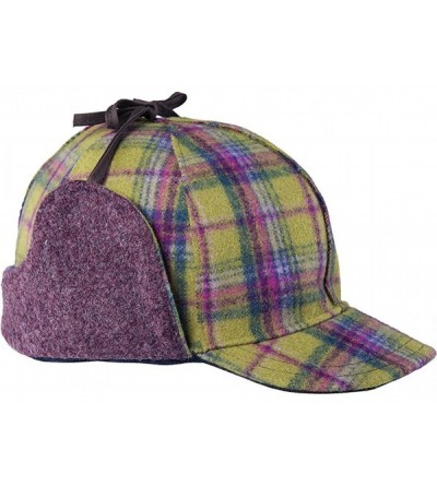 Baseball Caps Snowdrift Cap - Insulated Wool Winter Hat with Ear Flaps - Aurora Plaid - C512BIYWJH5 $89.31