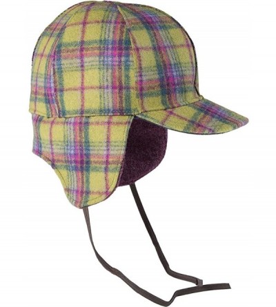 Baseball Caps Snowdrift Cap - Insulated Wool Winter Hat with Ear Flaps - Aurora Plaid - C512BIYWJH5 $34.85