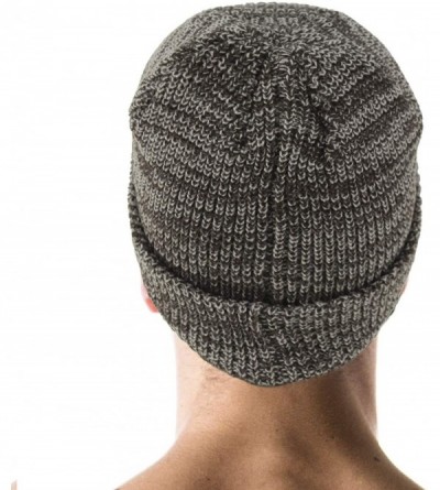 Skullies & Beanies Men's Winter Classic Soft Knit Stretchy Warm Beanie Skully Ski Hat Cap - Marled Dk. Gray - CP18I8S52GT $8.61