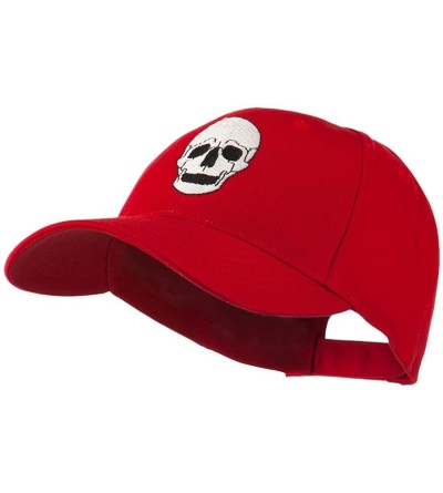 Baseball Caps Halloween Skeleton Skull Embroidered Cap - Red - CJ11GZAKI4X $24.47