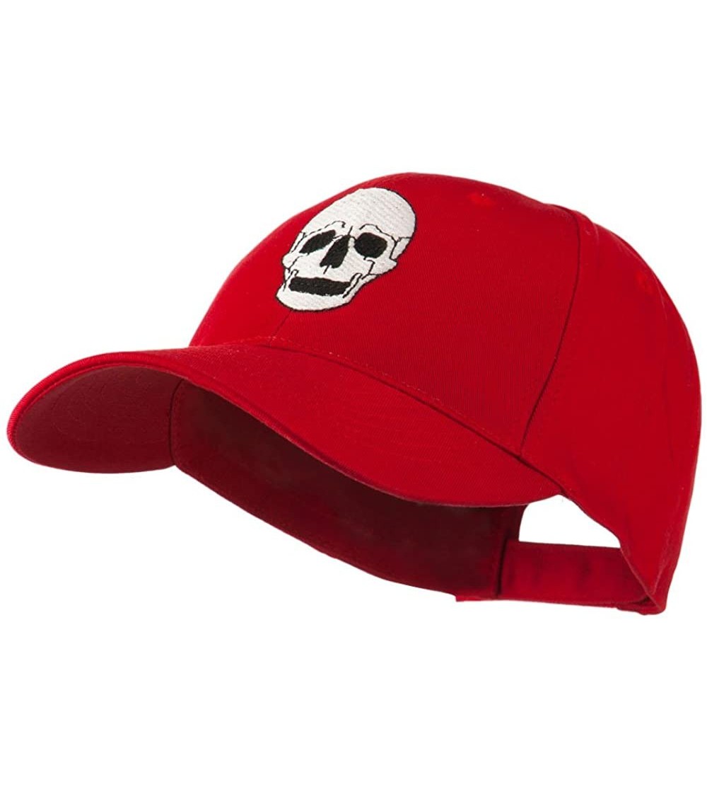 Baseball Caps Halloween Skeleton Skull Embroidered Cap - Red - CJ11GZAKI4X $24.47