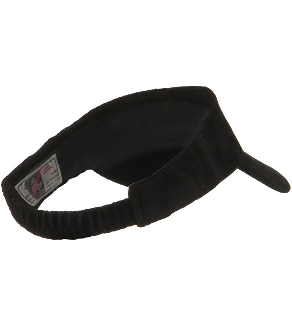 Visors Superior Velvet Cloth Sun Visor - Black OSFM - CT1108HTQAL $29.38