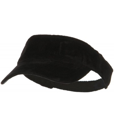 Visors Superior Velvet Cloth Sun Visor - Black OSFM - CT1108HTQAL $29.38