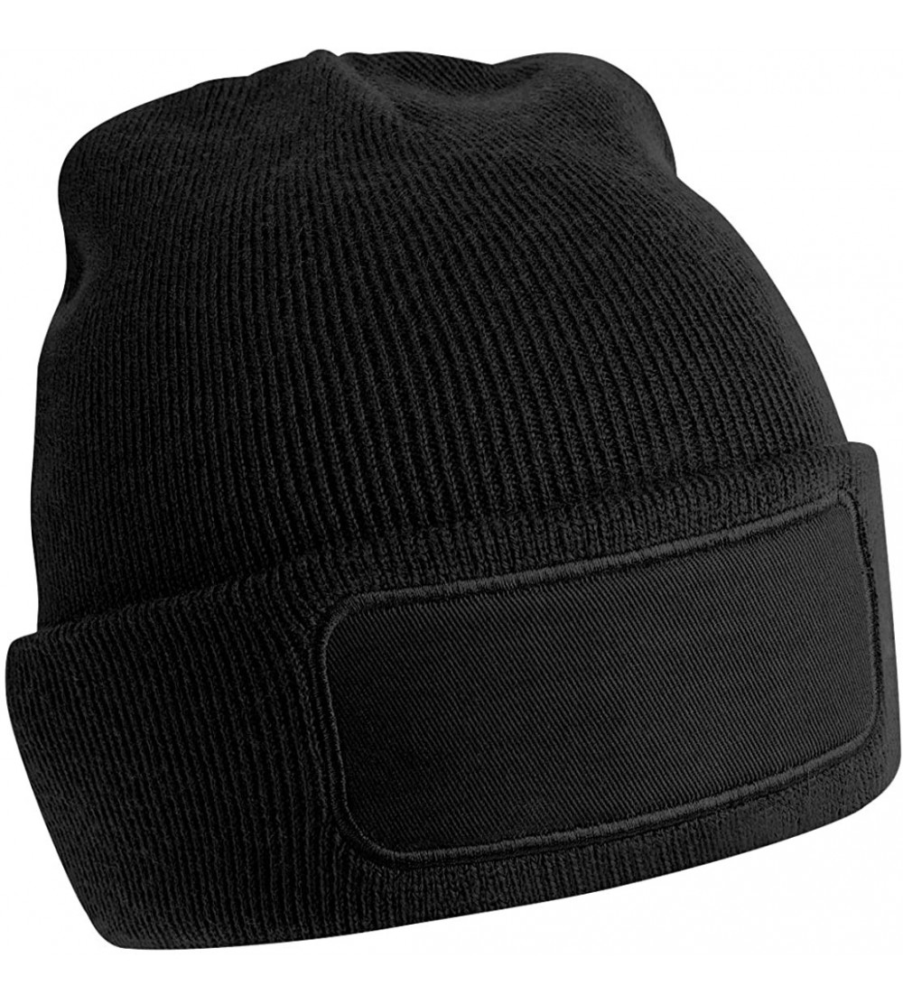 Skullies & Beanies Mens Pull On Warm Knitted Beanie Ski Hat - Black - C7117N2B7ST $10.09