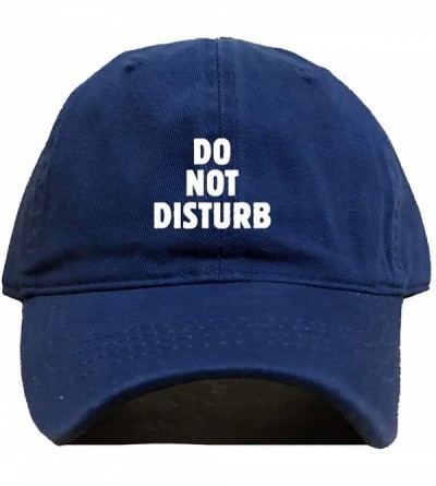 Baseball Caps Do Not Disturb Baseball Cap Embroidered Cotton Adjustable Dad Hat - Royal Blue - CD18YZEOOM8 $34.36