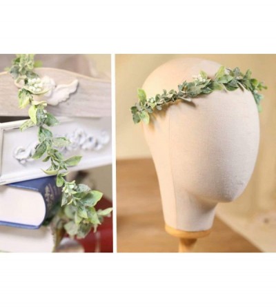 Headbands Artificial Floral Crown Green Flower Crown Floral Bridal Headpiece for Photo Prop-style 1 - Hs01 - CR18EYM42U8 $11.05