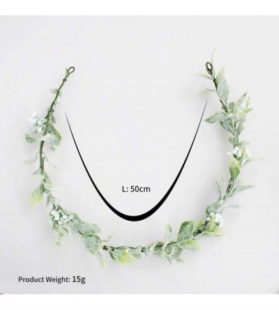 Headbands Artificial Floral Crown Green Flower Crown Floral Bridal Headpiece for Photo Prop-style 1 - Hs01 - CR18EYM42U8 $11.05