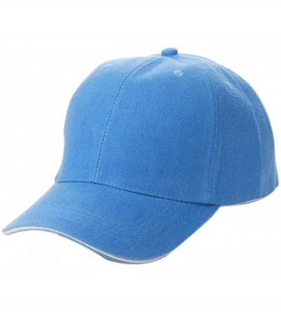 Baseball Caps Plain Baseball Sport Cap Blank Curved Visor Hat Solid Color Adjustable - C - C812IC9LA6T $18.87