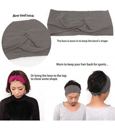 Headbands Charm Womens Headband Running Bandana - Mens Workout Elastic Head Sweat Band - Dark Gray - C011IACDK17 $11.25