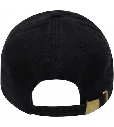 Baseball Caps Hamsa Dad Hat Cotton Baseball Cap Polo Style Low Profile - Black - CG188CSTC3L $14.61