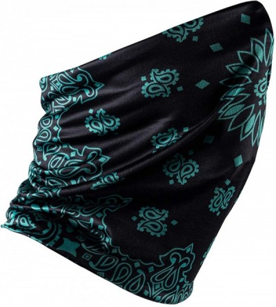 Balaclavas Face Bandanas Neck Gaiters for Men Women Dust Scarf Balaclava Headbands - Green Paisley - CJ199OS64L7 $13.80