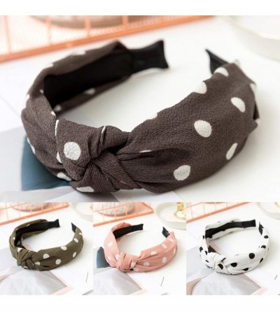 Headbands Lovely Cute Christmas Present Gift Fashion Bowknot Polka Dot Women's Cloth Hairband Headband Hair Accessories - CK1...