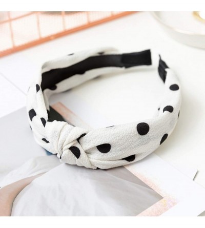 Headbands Lovely Cute Christmas Present Gift Fashion Bowknot Polka Dot Women's Cloth Hairband Headband Hair Accessories - CK1...