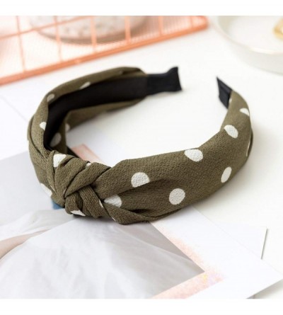 Headbands Lovely Cute Christmas Present Gift Fashion Bowknot Polka Dot Women's Cloth Hairband Headband Hair Accessories - CK1...