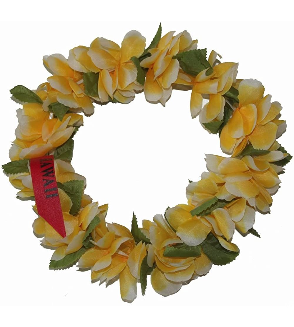 Headbands The Hawaii Elastic Headband-haku lei - Yellow - CT12KDSJ7BD $8.06