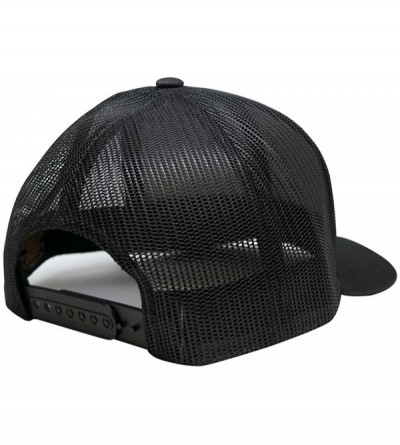 Baseball Caps American Flag Patch Snapback Trucker Mesh Cap - Black - Black Red Patch - CI12ITQZ3F5 $21.62