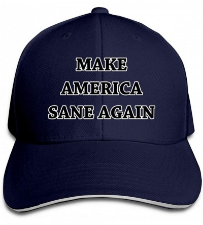 Baseball Caps Make America Sane Again The Latest Unisex Adult Adjustable Solid Color Cap Truck Driver Hat - Navy - CS18O5GLNZ...