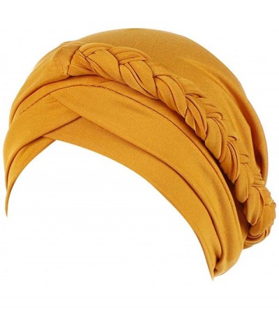 Skullies & Beanies Elastic Muslim Ruffle Cancer Viviplus - Yellow - CV18YD6E0I3 $11.21