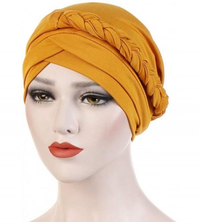 Skullies & Beanies Elastic Muslim Ruffle Cancer Viviplus - Yellow - CV18YD6E0I3 $11.21