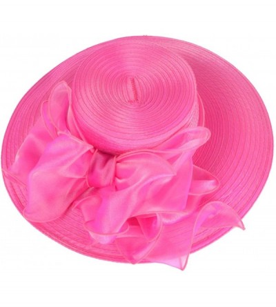 Bucket Hats Women Kentucky Derby Church Dress Cloche Hat Fascinator Floral Tea Party Wedding Bucket Hat S052 - S062-rose - CI...