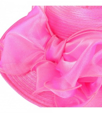 Bucket Hats Women Kentucky Derby Church Dress Cloche Hat Fascinator Floral Tea Party Wedding Bucket Hat S052 - S062-rose - CI...