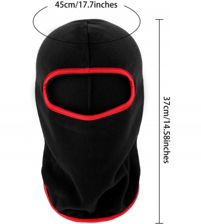 Balaclavas Balaclava Motorcycle Windproof Camouflage Protection - Black With Black- Blue and Red Edges - C418X77ANZC $12.62