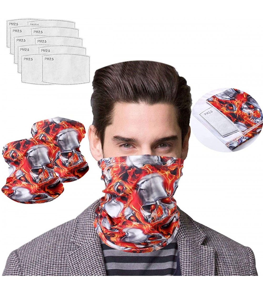 Balaclavas Printed Neck Gaiter with Carbon Filter- UV Protection Face Cover for Hot Summer Cycling Hiking Sport Outdoor - CR1...