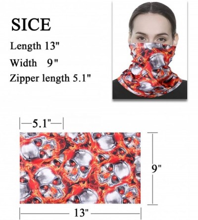 Balaclavas Printed Neck Gaiter with Carbon Filter- UV Protection Face Cover for Hot Summer Cycling Hiking Sport Outdoor - CR1...
