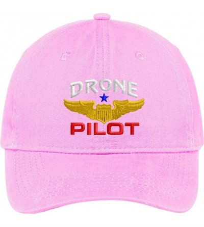 Baseball Caps Drone Pilot with Wings Low Profile Baseball Cap - Pink - CX129G5Y18N $14.42