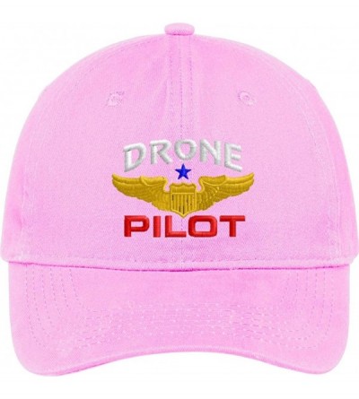 Baseball Caps Drone Pilot with Wings Low Profile Baseball Cap - Pink - CX129G5Y18N $14.42