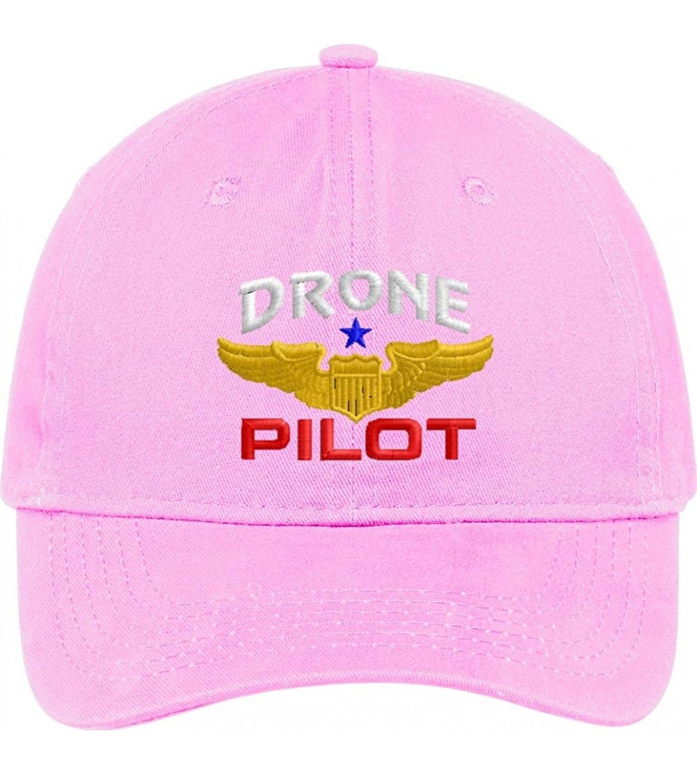 Baseball Caps Drone Pilot with Wings Low Profile Baseball Cap - Pink - CX129G5Y18N $14.42