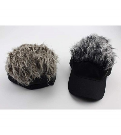 Visors 2019 New Updated Flair Hair Visor Fashion Wig Baseball Cap Golf Hats - Black-gray - C018S8UNNMO $14.51