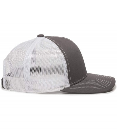 Baseball Caps Structured mesh Back Trucker Cap - Charcoal/White - CY182WL6XY7 $12.44