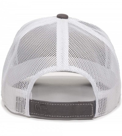 Baseball Caps Structured mesh Back Trucker Cap - Charcoal/White - CY182WL6XY7 $12.44