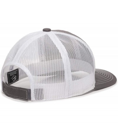 Baseball Caps Structured mesh Back Trucker Cap - Charcoal/White - CY182WL6XY7 $12.44