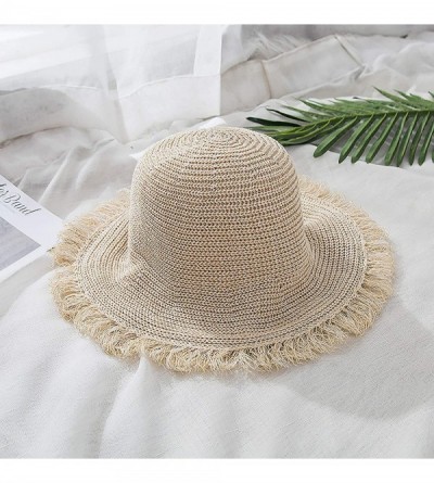 Sun Hats Summer Beach Sun Hats for Women UPF Woman Foldable Floppy Travel Packable UV Hat Cotton- Wide Brim Hat - CW1964G3C6T...