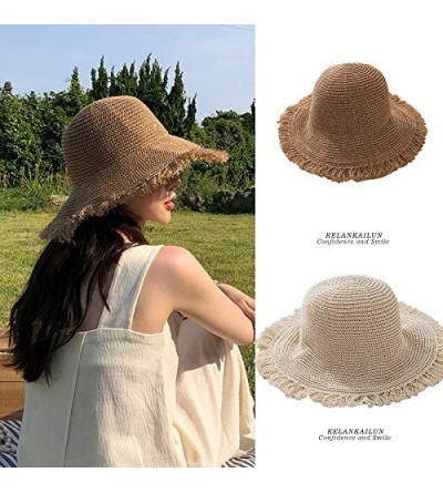 Sun Hats Summer Beach Sun Hats for Women UPF Woman Foldable Floppy Travel Packable UV Hat Cotton- Wide Brim Hat - CW1964G3C6T...