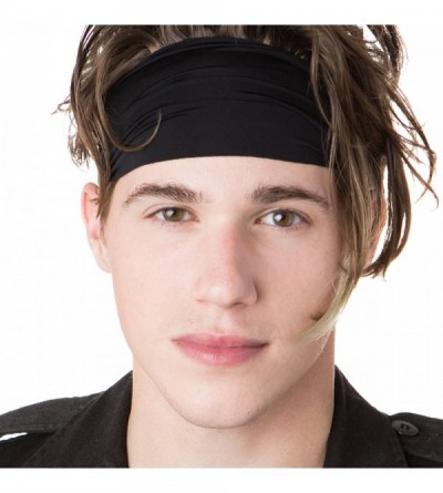 Headbands Adjustable & Stretchy Printed Xflex Wide Headbands for Women Girls & Teens (Black/Tan/Charcoal 3pk) - CR18998AD9W $...