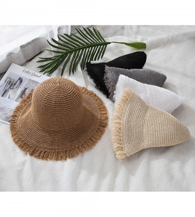 Sun Hats Summer Beach Sun Hats for Women UPF Woman Foldable Floppy Travel Packable UV Hat Cotton- Wide Brim Hat - CW1964G3C6T...