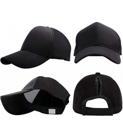 Sun Hats Ponytail Baseball Glitter Ponycaps Adjustable - Aa-classic-black - CK194URIOAO $13.99