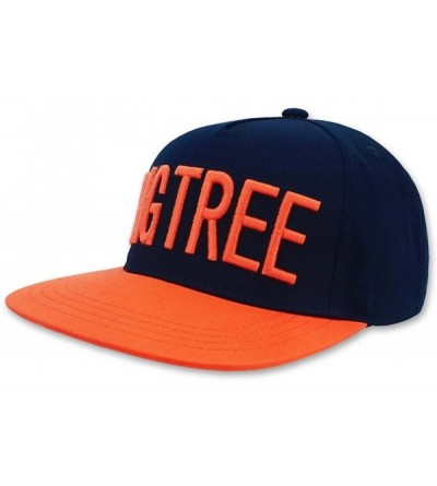 Baseball Caps Boys Baseball Cap- Boys Flat Bill Girls Sun Hat- Unisex Baseball Hat - Orange and Navy - CO1854CHTHQ $14.05