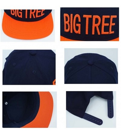 Baseball Caps Boys Baseball Cap- Boys Flat Bill Girls Sun Hat- Unisex Baseball Hat - Orange and Navy - CO1854CHTHQ $14.05