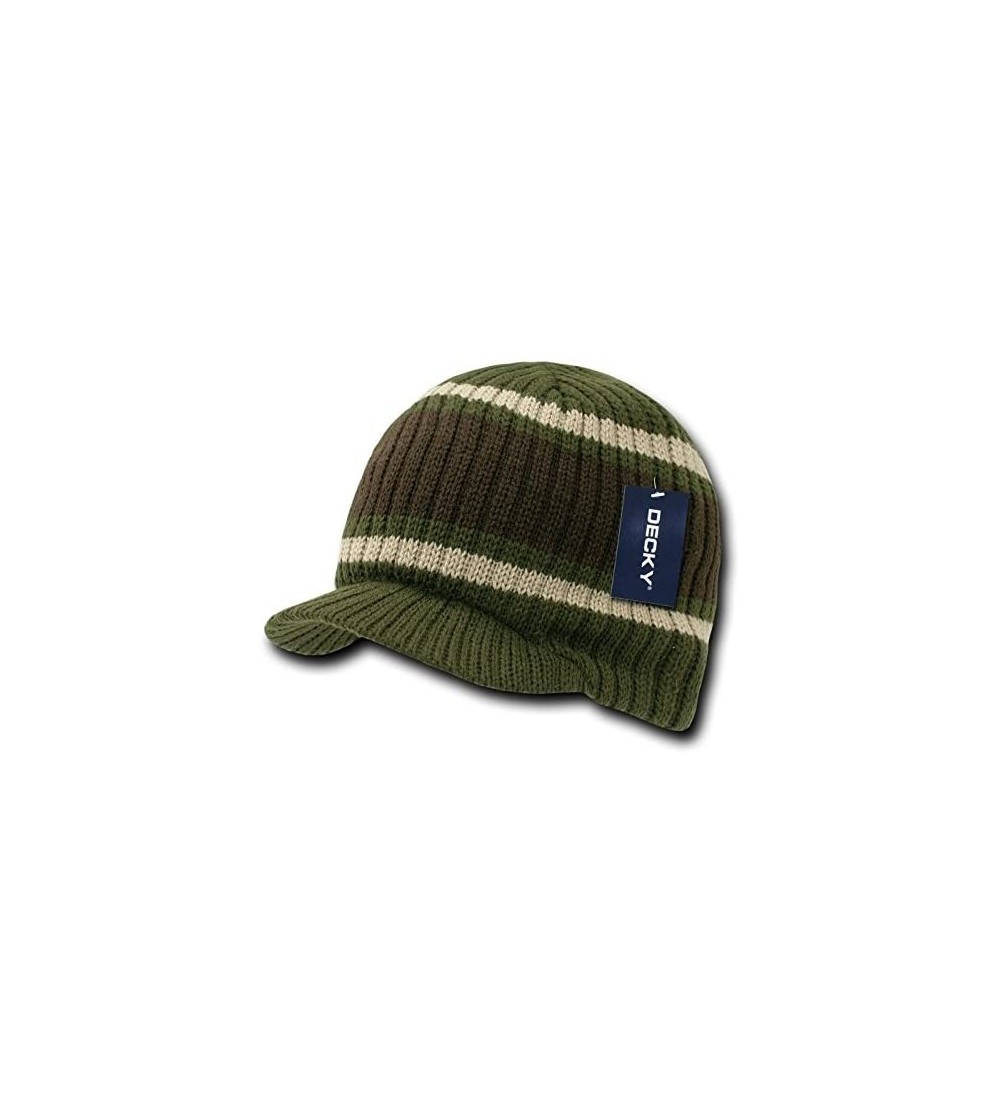 Baseball Caps Stripped College Jeep Cap - Olive - CA115ZUSAOJ $10.54