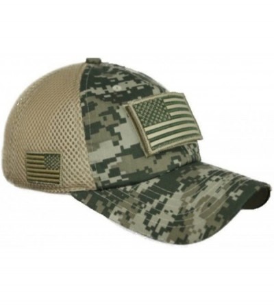 Baseball Caps USA American Flag Baseball Cap Patch Trucker Army CAMO Hat Hunting - Digital Green Camo - C918EE4KQ2A $23.80