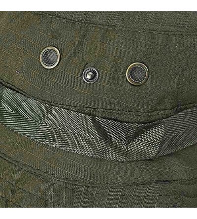 Bucket Hats Hunting Fishing Military Camouflage Foldable - Army Green - C818ONL4SHY $7.05