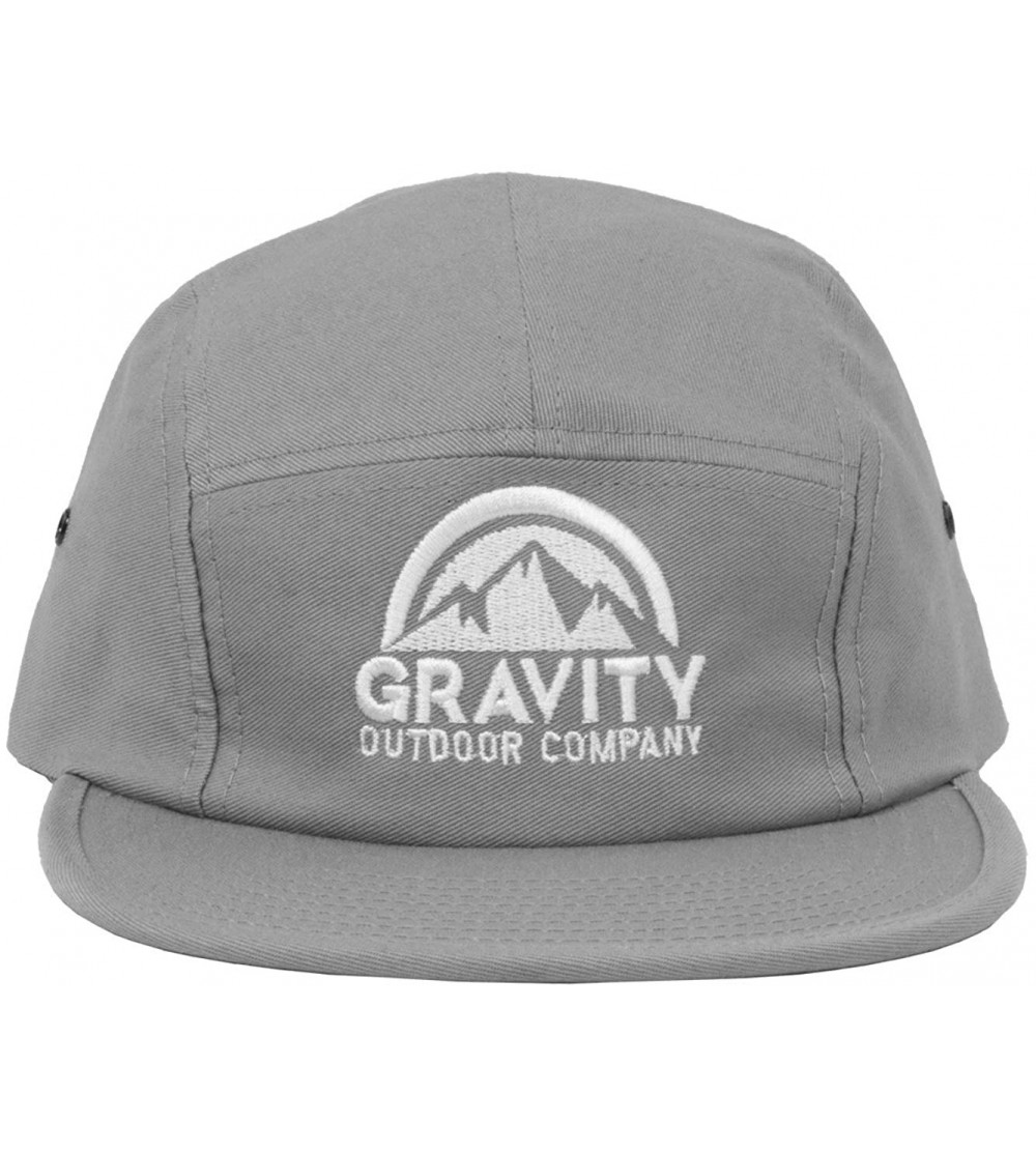 Sun Hats 5 Panel Hat - Grey - CZ12NYUF6Q5 $13.26