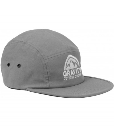 Sun Hats 5 Panel Hat - Grey - CZ12NYUF6Q5 $13.26