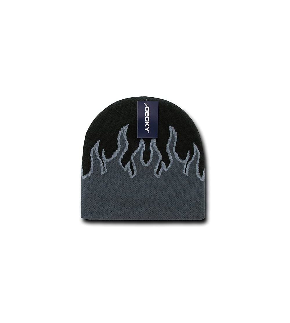 Skullies & Beanies Fire Beanie - Black/Charcoal - CC11903EERF $9.73