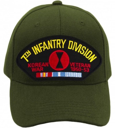 Baseball Caps 7th Infantry Division - Korean War Veteran Hat/Ballcap (Black) Adjustable One Size Fits Most - Olive Green - CB...