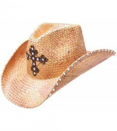 Cowboy Hats Women's Darren Straw Cowgirl Hat Brown One Size - CN11KUIZ4LJ $38.20